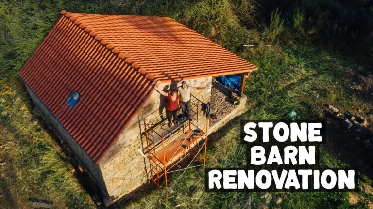 Completing Our Roof! Restoring an Off-Grid Abandoned Barn in Portugal