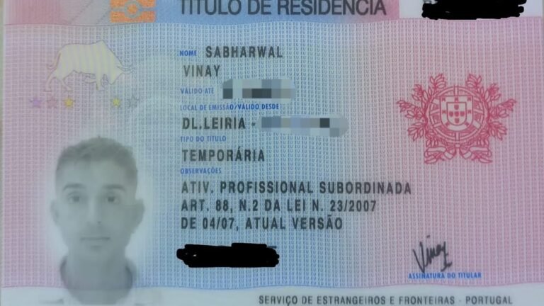 How I got my residency card in portugal.