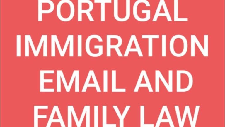 Portugal Immigration 2020 Email and Family Law