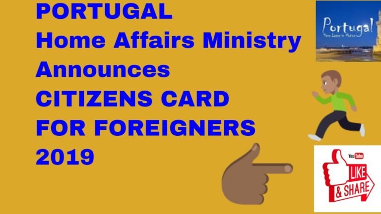 Portugal Residency card  Information 2019 ! CITIZENS CARD FOR FOREIGNERS 2019