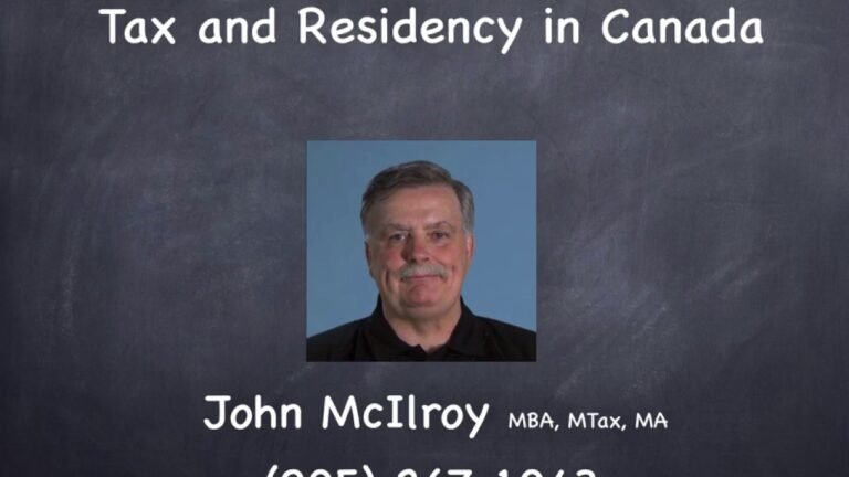 Tax and Residency in Canada Tax and Residency in Canada