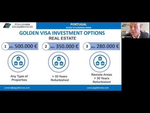 Webinar on Portugal Investor Visa by Tiago Camara, Co-Founder PT Golden Visa, Portugal