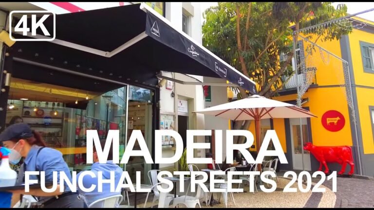 [4K] Madeira Portugal 2021 – Funchal's Charming Streets – natural sights and sounds walk