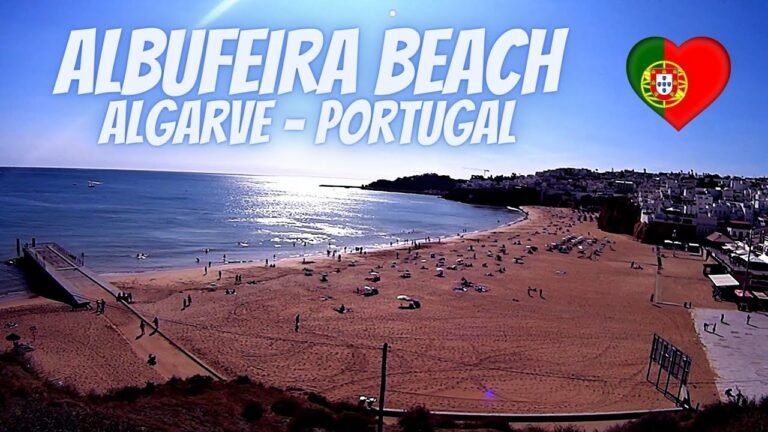 Albufeira Beach Walk and Panoramic View Algarve Portugal 🇵🇹🏖🌞