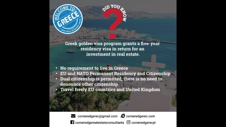 Benefits Of Citizenship By Investment For GREECE, Golden Visa Program, Greece Citizenship Program,