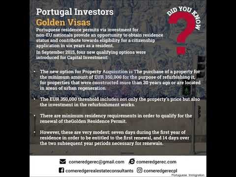 Capital Investment Options Under Portugal Golden Visa Program, What Are Portuguese Golden Visa