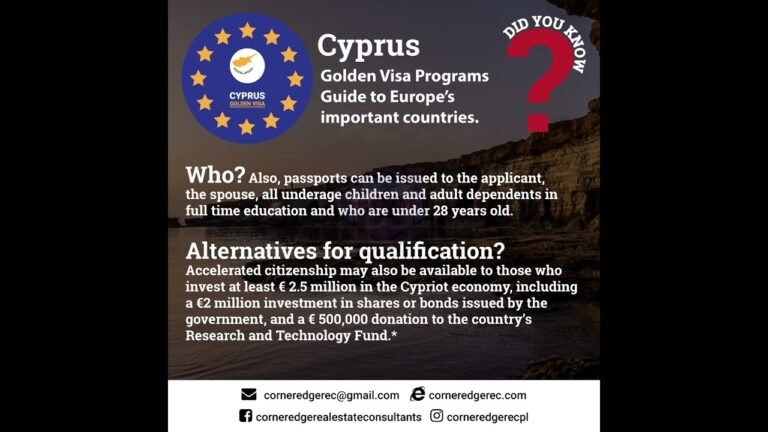Cyprus Golden Visa Programs Guide, Cypriot Golden Residence Visa