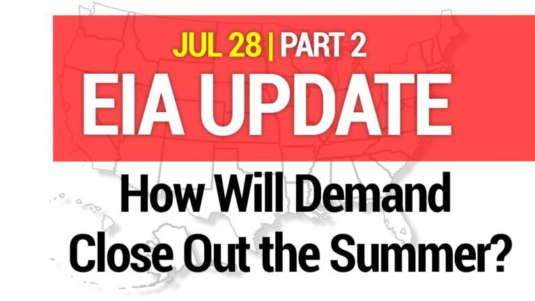 EIA UPDATE – How Will Demand Close Out the Summer? 07/28/2021 #220-2