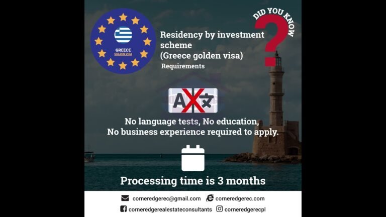 Greece Golden Visa Residency By Investment Scheme, Greece Golden Residence Visa