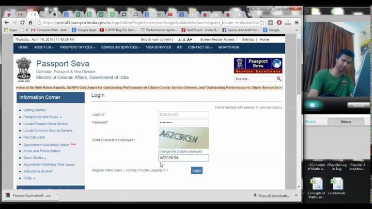 How to register in the passport website?