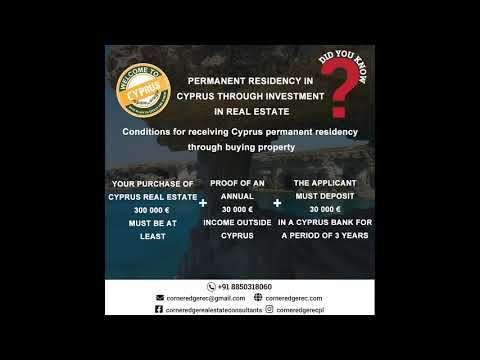 PR of Cyprus Through Real Estate 2021, Permanent Residence For Cyprus, Permanent Residency