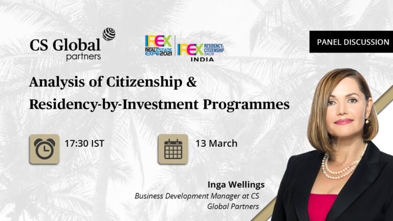 Panel Discussion on Global Citizenship & Residency by Investment Programmes at IREX 2021