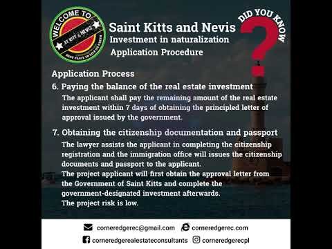 Saint Kitts and Nevis Investment Immigration Policy Application Procedure