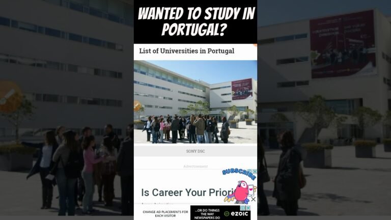 Study Abroad | Lists of Universities in Portugal Visa Immigration Work Permit | Education #shorts |