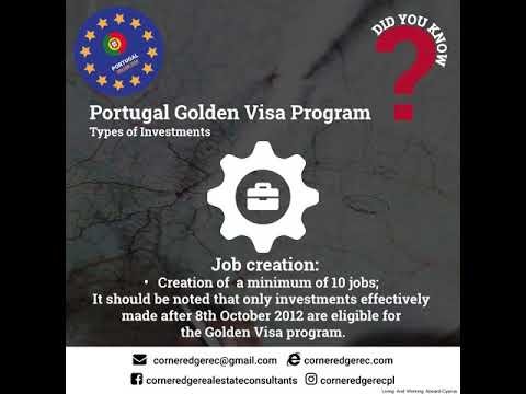 Types of Investments for Portugal Golden Visa Program