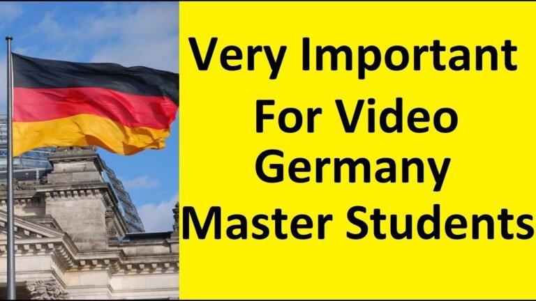 Very Important For Video  Germany Master Students #germanymasterappointment #germanyappointment