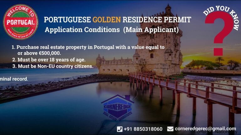 Portugal Golden Visa Permit Progam – Application Conditions – Part2