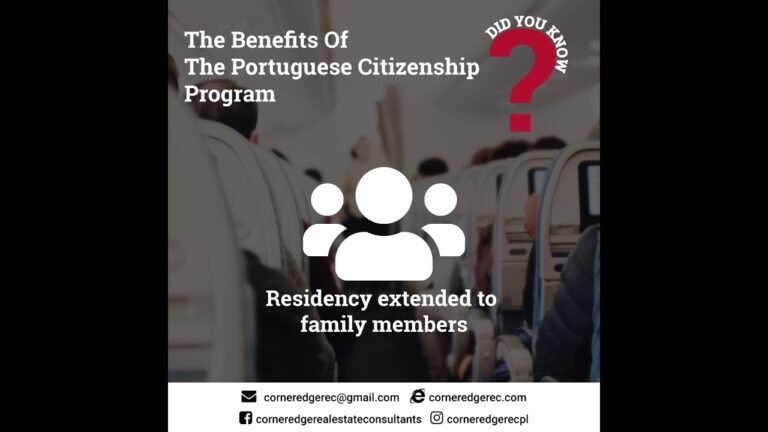 Advantages of the Portuguese Citizenship Program, Advantages of Portugese Golden Residence Visa