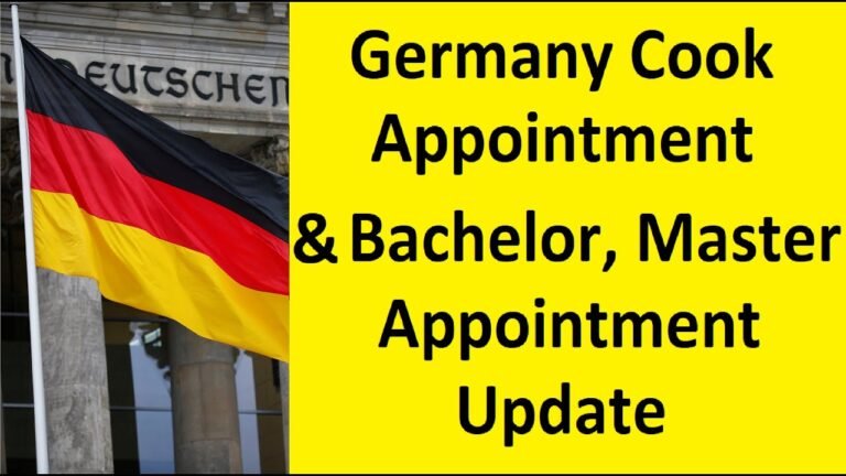 🇩🇪Germany Cook Appointment update #CookAppointment #GermanyCook #GermanyAppointment #CookUpdate #VFS