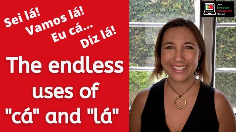 How to use "cá" and "lá" in Portuguese.