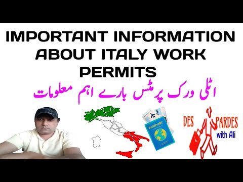 Important information about italy work permits|Italy Work visa important information in Urdu/Hindi