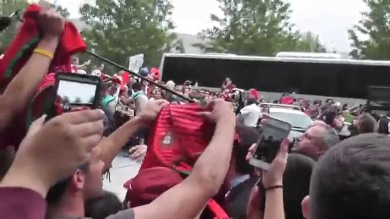 Portugal National Team Arriving at Hilton Hotel