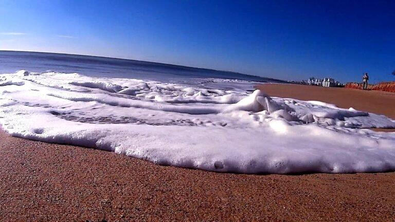 Quarteira Algarve Seashore Sand Beach Ocean Waves Sound Landscape Portugal ASMR  🇵🇹🌊🐚