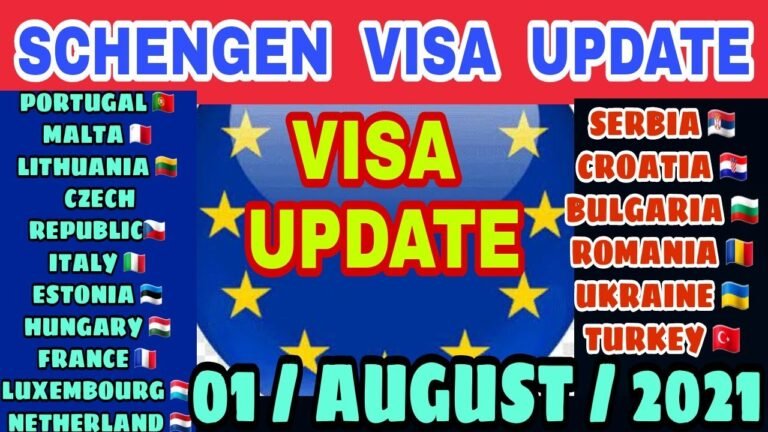 Schengen Visa August Update 2021 | #Vfs Global August Update 2021