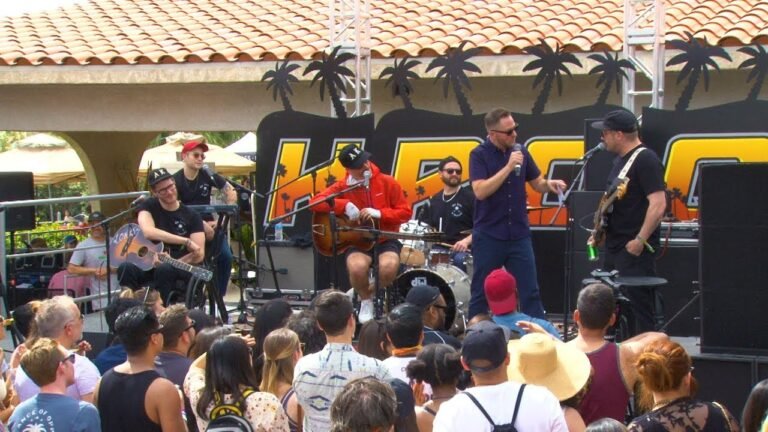 Stryker talks with Portugal. The Man at the KROQ Coachella House