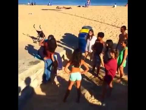The President of Portugal at the beach without any security.