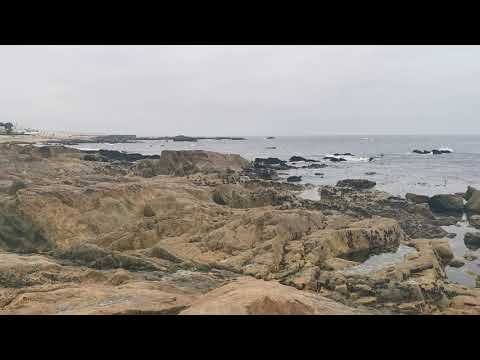 on the beach of Porto in Portugal on the Atlantic Ocean