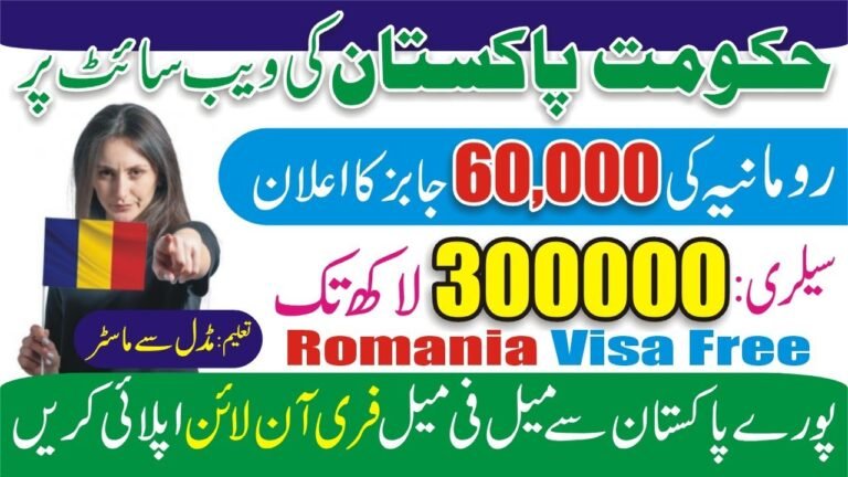 60000 Romania Jobs Visa Online Apply – How To Apply Romania Work Permit – Romania Visa For Pakistani