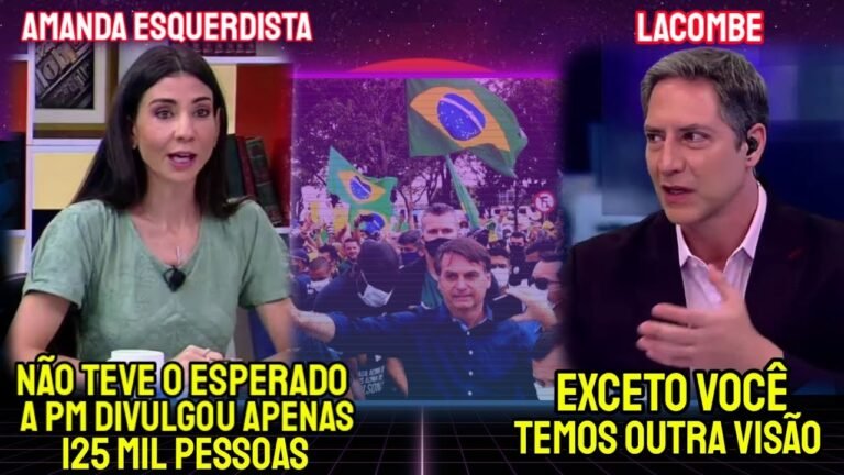 Amanda passa vergonha ao vivo após tomar invertida e falar besteira sobre manifestações do dia 07