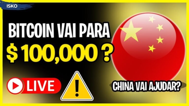 CHINA VAI LEVAR O BITCOIN PRA $ 100K? [LIVE CRIPTO SEM KO]