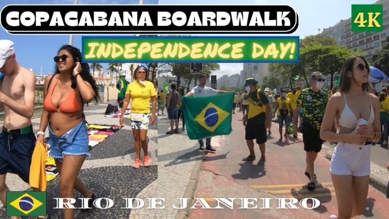 🇧🇷 | COPACABANA Boardwalk on Independence Day | Rio de Janeiro, Brazil | ⁴ᴷ⁶⁰