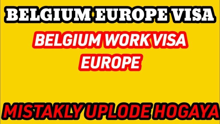 Free Jobs Europe Work Visa || Belgium Europe Work Visa Application Forwarded || Salary 128000 ||