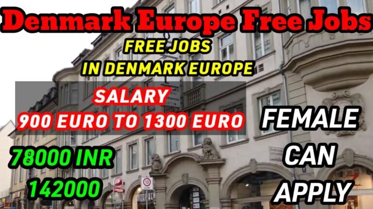 Free Jobs In Denmark Europe || Salary 78000 Inr To 146000 || Female Can Apply || Indian/ Pakistani