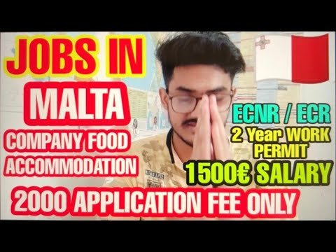 Jobs In Malta 🇲🇹 1500€ + Food + Accommodation + transport | MALTA JOBS  FOR INDIANS | malta vfs