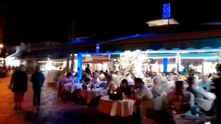 Las Americas Tenerife Promenade Saturday Evening Walk Restaurants Busy Tonight