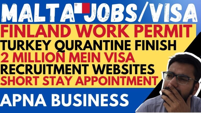 MALTA 🇲🇹 Latest Visa & VFS News Finland Europe Work Visa Turkey End Quarantine Malta Government Jobs MALTA 🇲🇹 Latest Visa & VFS News Finland Europe Work Visa Turkey End Quarantine Malta Government Jobs