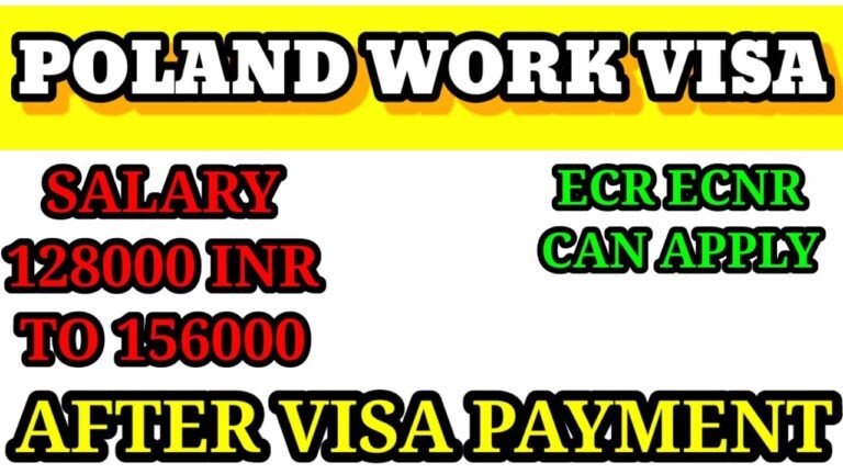 Poland Work Visa || After Visa Payment || Salary 128000 INR To 156000 INR || ECR ECNR CAN APPLY