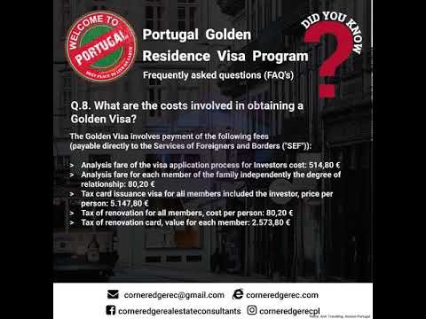 Portugal Golden Residence Visa Program – FAQ Frequently Asked Questions