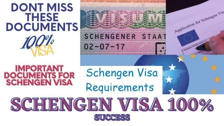 SCHENGEN VISA DOCUMENTS FOR 100% SUCCESS