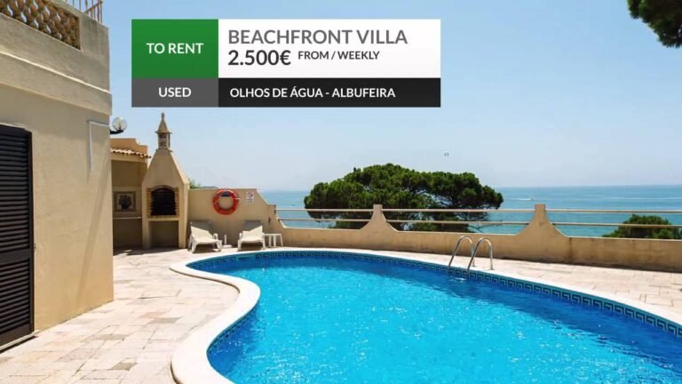 To Rent / Beachfront Villa in Albufeira Portugal