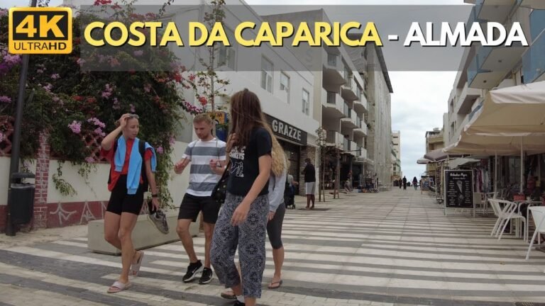 4K Walking Tour In The Historical Fishermen's Street 😃, Costa da Caparica Portugal 2021