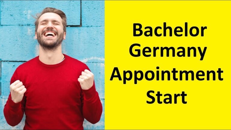 Germany Bachelors Appointment Start #germanybachelor #gerbachelorappointmentstart #germany