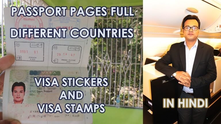 INDIAN ECNR PASSPORT PAGES FULL | VISA STICKERS & STAMPS FROM DIFFERENT COUNTRIES