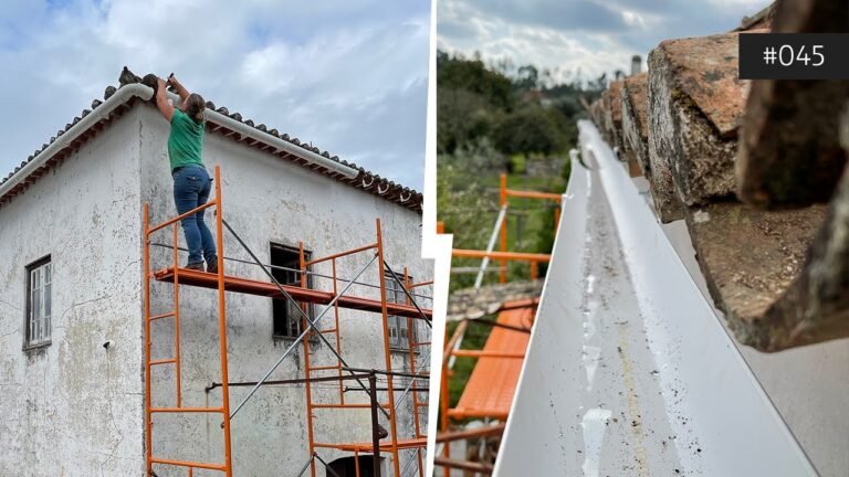 Installing Guttering on an Old Tiled Roof – Portugal Property Renovation – Episode 045