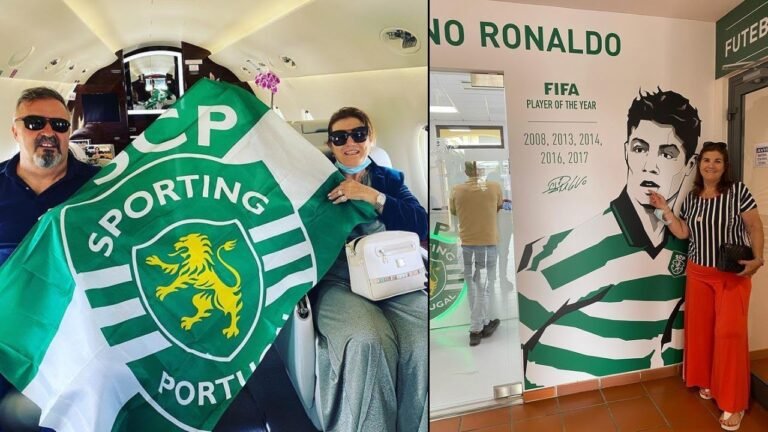 La maman de Cristiano Ronaldo grande supportrice du Sporting Portugal ⚽️❤️