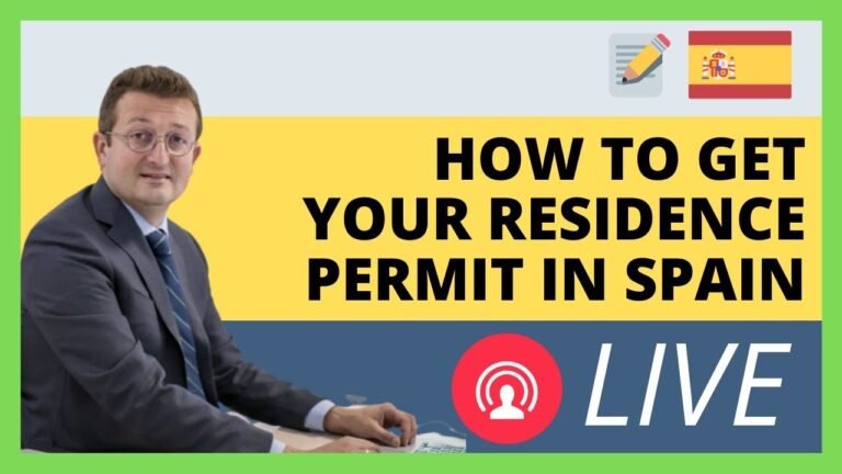 🎥 Main Options to Get your Residency in Spain (LIVE) 🇪🇸